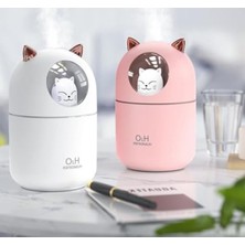 Hakay Kedi Karakterli Rgb LED Nemlendirici, Beyaz