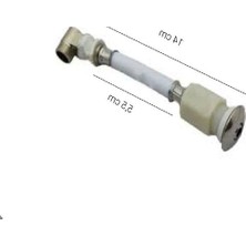 Hakay Dirsekli Gömme Klozet Taharet Çubuğu, 14 cm Uzunluk