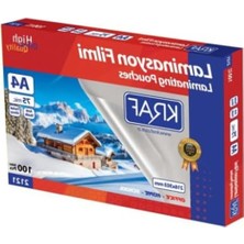 Hakay A4 Boyutunda Parlak Laminasyon Filmi, 75 Mic Kalınlığında 100'LÜ Paket
