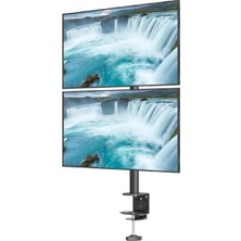 Hakay Ergoflex EF63 Steel Design 2-8 kg Çift Ekran Asansörlü 13"-32" Desktop Monitör Standı
