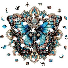 Hakay Mandala Kelebeği Ahşap Puzzle - 250 Parça, 29 x 29 cm