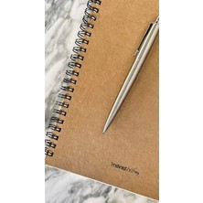 Hakay Kraft Kapaklı A5 Spiralli Notebook, 100 Yaprak Çizgisiz