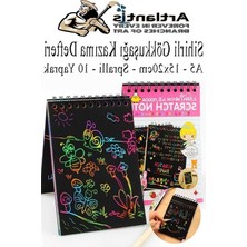 Hakay A5 Boyutunda 10 Sayfa Sihirli Gökkuşağı Kazıma Defteri, Yaratıcı Sanat Aktiviteleri Için