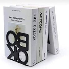 Hakay 4'lü Set Siyah Desenli Kitap Desteği, Dekoratif ve Fonksiyonel
