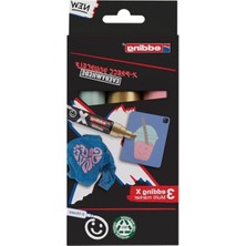Hakay Pastel Renk Akrilik Markör Seti, 3'lü, Kesik Uç Seçenekleri 2-10 mm