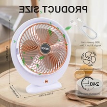 Hakay Elektrikli Mini Masa Vantilatörü, 3 Hız Seçeneği ve 360° Dönme Özelliği