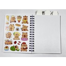 Hakay 3'ü 1 Arada Spiral Defter, Sticker Defteri, 11X16.5 cm