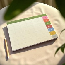 Hakay A4 Haftalık Masa Planlayıcı, Minimal Tasarım, 80 Yaprak