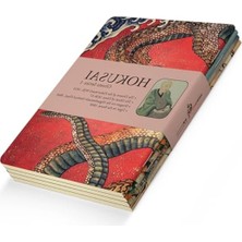 Hakay Hokusai Temalı 4'lü Çizgisiz Defter Seti, A6 Boyut, 192 Sayfa