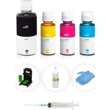 Hakay Yazıcı Kartuş Dolum Seti - Photoink Plus, 20 Dolumluk Siyah ve Renkli Mürekkep