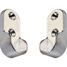 Hakay 30 mm Krom Askı Flanşı - Oval Dolap Elbise Askı Aparatı (2 Adet)