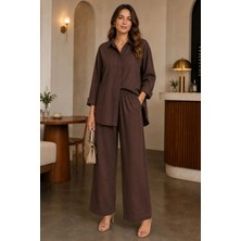 Brillo Oversize Dokulu Tunik Pantolon Takım