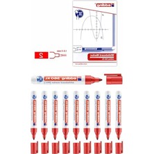 Hakay Kırmızı Renkli 1.5-3 mm Xl Beyaz Tahta Marker Seti, 10 Adet