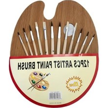 Hakay Yağlı Akrilik ve Suluboya Fırçası Takımı, 12 Adet At Kılı Fırça ile Set
