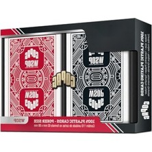 Hakay Premium Pvc Poker Kart Seti - Iki Deste (Kırmızı, Siyah)