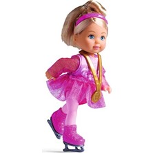 Hakay 12 cm Boyutunda Pembe Kostümlü Buz Pateni Eğlencesi Figürü