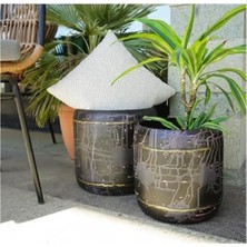 Hakay Metal Saksı - 33X30 cm