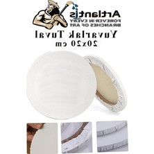 Hakay 20X20 cm Yuvarlak Tuval, Akrilik ve Yağlı Boya Için