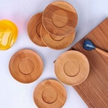 Hakay Antibakteriyel Bambu Çay Tabağı - 6'lı Set