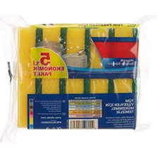 Hakay 5'li Ekonomik Paket Düz Hijyenik Bulaşık Süngeri, Yeşil