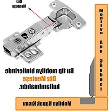 Hakay Pistonlu Düz Tas Menteşe - 1 Çift Yavaşlatıcı Mekanizma