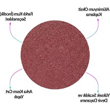 Hakay Telvesse 50 Adet Cırt Zımpara Matkap Spiral 115 mm Daire Zımpara Ahşap Metal Zımparası (80 Kum)
