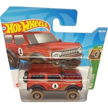 Hakay Hot Wheels - ´21 Ford Bronco - Mud Studs 1/5 - HCW91 - Short Card - Arazi Aracı - Kırmızı - Mattel 2022