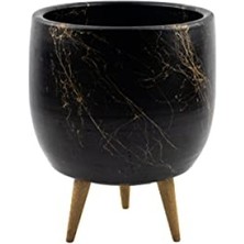 Hakay Gold Mermer Efektli 3 Ayaklı Saksı - 19 cm