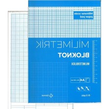 Hakay Mavi Milimetrik A4 Defter - 30 Yapraklı Çizim Seti