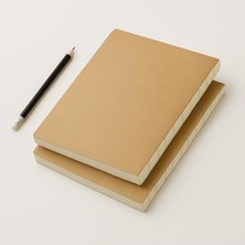 Hakay A4 Boyutunda %100 El Işçiliği Kraft Kapaklı Defter, 180 Derece Açılabilir