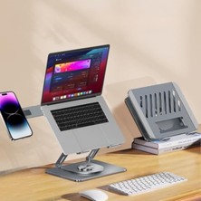 Hakay Ergonomik Laptop Standı, 360° Döner ve Yükseklik Ayarlı