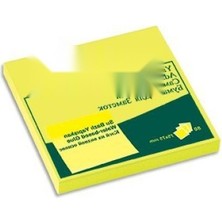 Hakay Yapışkan Notluk 75X75 Mm, Fosforlu Sarı, Non-Toxic