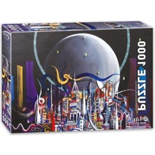 Hakay 1000 Parça Ay Şehri Temalı Puzzle