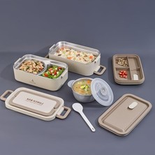 Hakay Dikdörtgen 2 Katlı Lunch Box, 2000 ml Kapasiteli Yemek Termosu