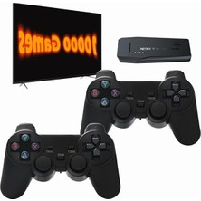 Hakay Kablosuz Retro Oyun Konsolu, Tak ve Çalıştır Video Oyun Çubuğu Dahili 10000+ Oyun, 9 Klasik Emülatör, Çift 2.4g Kablosuz Kumandalı Tv Için 4K Yüksek Çözünürlüklü HDMI Çıkışı