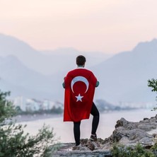 Hakay Premium Türk Bayrağı (200X300CM) - Nefes Alabilir 125GR Rashel Kumaş, Çift Dikişli, Sağlam Kulplu, Uv ve Solmaya Karşı Dayanıklı, Iç/dış Mekan Kullanımı (200X300CM)