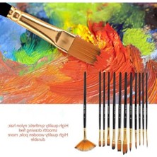Hakay 12'li Fırça Seti ve 5'li Metal Spatula Seti