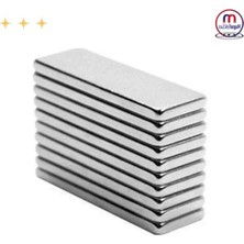 Hakay 10'lu Güçlü Neodyum Blok Mıknatıs, 30X10X2 mm Boyutunda