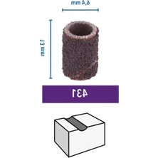 Hakay Bant Zımpara, 6,4 Mm, Ahşap ve Plastik Için 60 Kumlu, 6'lı