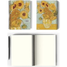 Hakay Spiralli Defter A5, Çizgisiz, Van Gogh Tasarımlı, 100 Sayfa