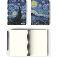 Hakay Sanat Temalı A5 Spiralli Defter, 100 Sayfa, Çizgisiz