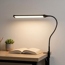 Hakay Esnek Kol LED Masa Lambası, 3 Renk Sıcaklığı ile Dimmer Anahtarlı