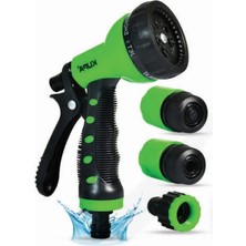 Hakay Otomatik 7 Fonksiyonlu Tabanca Seti 3 Bağlantı Adaptörlü Bahçe Sulama Seti 1/2"