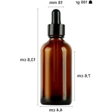 Hakay Metal Kapaklı Damlalık Dropper Şişesi - 100 Ml, Cam Şişe (6 Adet)