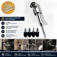 Zimak ZMK-1470 Dar ve Kısıtlı Alan Kör Nokta Köşe Vidalama Aparatı 140 mm 4 Adet Yedek Uçlu