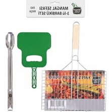 Hakay Küçük Mangal Teli, Ahşap Saplı ve 35X20 cm Ölçülerinde