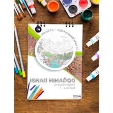 Hakay Doğa Temalı Yetişkin Boyama Kitabı, Mandala Tasarımları ile