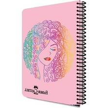 Hakay Faber-Castell Yüz Tasarımlı Spiralli Defter, A4, 120 Yaprak, 70G Kağıt, Çizgili, Dayanıklı Kapak, Kolay Açılan Spiral Cilt, Asorti Renkler