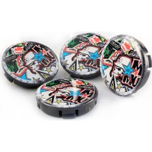TeknoKapsül Schädel Rr Damla Geçme Jant Göbek Kapağı 4’lü Set 55/58MM