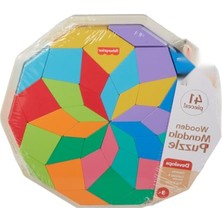 Hakay Ahşap Mandala Yapboz Seti - 40 Parça Geometrik Şekil